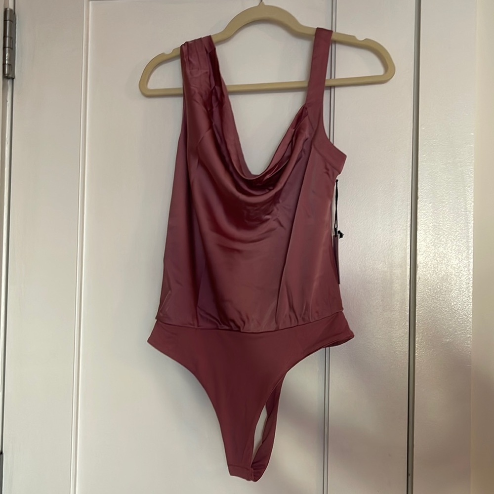 ASTR the label satin thong bodysuit